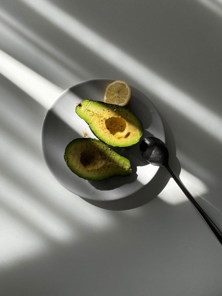 avocado on plate